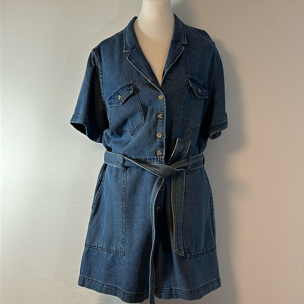 Rails Georgie Women’s Romper Size L In Blue Denim - image 2